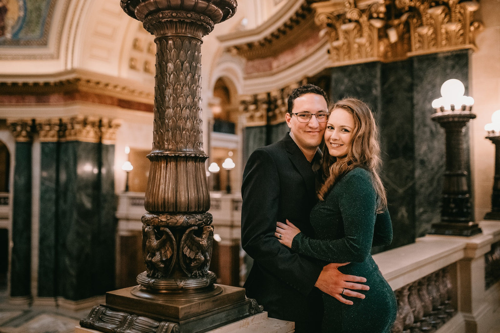 An engagement at the Wisconsin State Capitol building