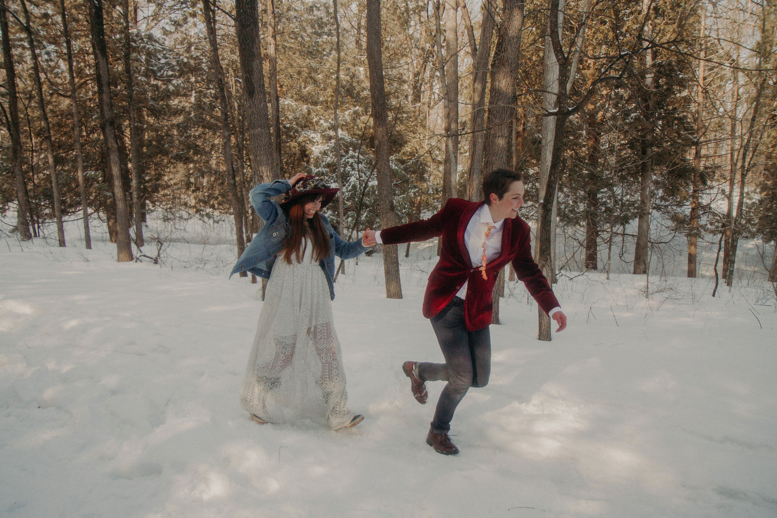 Wedding Style Inspo: Wintery Boho Elopement