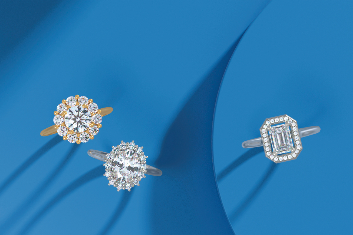 halo engagement ring