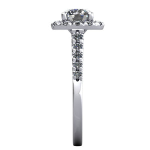 Accented french-set halo white gold