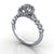 vintage inspired halo ring with milgrain and scalloped details soha diamond co.
