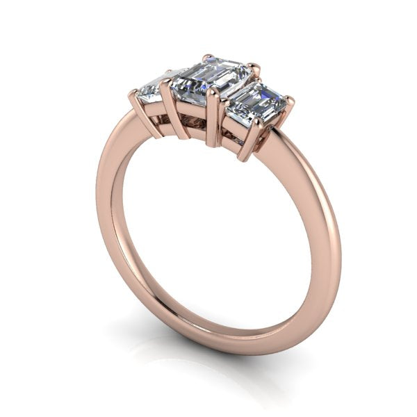 Aspen Three-Stone Engagement Ring (Setting Only) - Soha Diamond Co.™