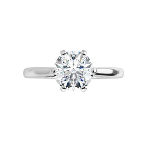 Crown Solitaire Engagement Ring (setting only)