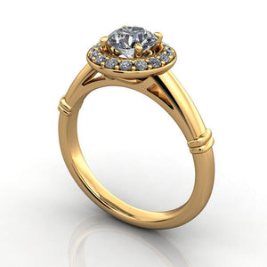 halo engagement ring gold soha diamond co