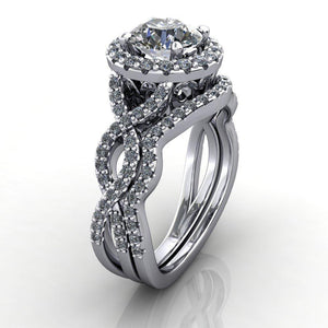 Lucille Halo Engagement Ring (setting only)