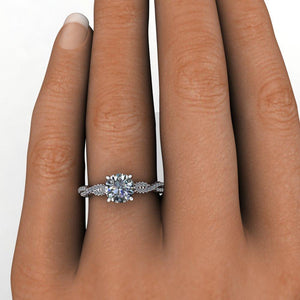 Infinity inspired solitaire engagement ring soha diamond co.