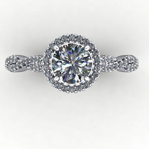 Victoria Halo Engagement Ring (setting only)