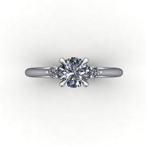 Everly Accented Solitaire Engagement Ring (setting only)