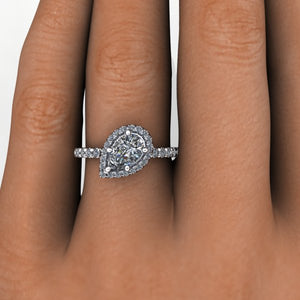 Daisy Tilted Halo Engagement Ring (setting only)