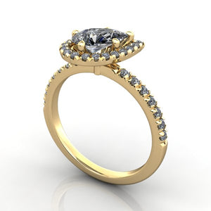 Daisy Tilted Halo Engagement Ring (setting only)