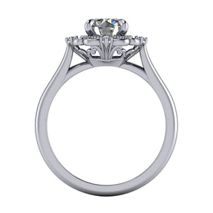 victorian art deco inspired halo engagement ring
