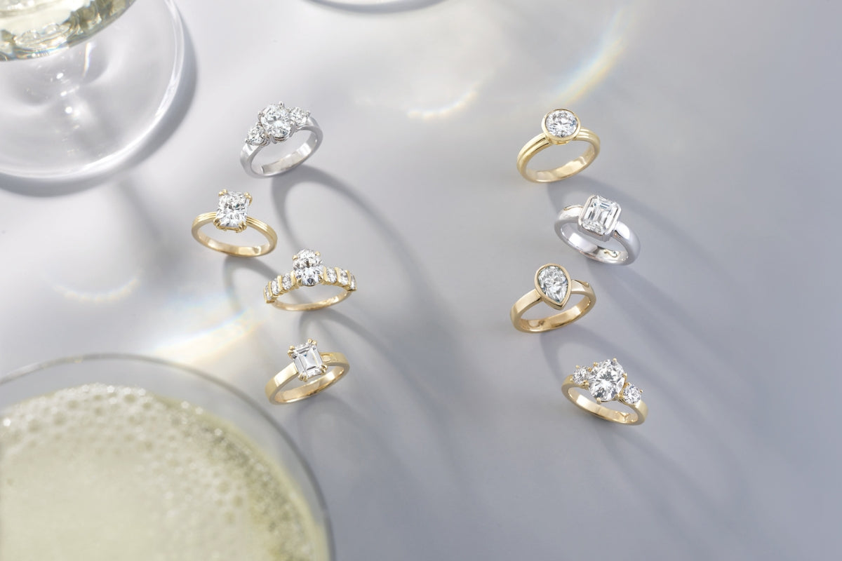 Engagement Rings on white background by Soha Diamond Co. The Symbolism of Diamond Engagement Rings: Why Choosing a Diamond Ring from Soha Diamond Co. in Madison, Wisconsin is the Ultimate Expression of Love Jeweler in Madison, Wisconsin