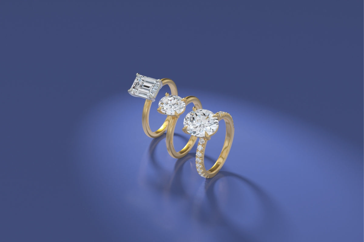 Soha Diamond Co. Engagement Rings on Blue Background Top Unique Engagement Ring Ideas in Madison, Wisconsin for 2025 Blog Post Engagement Ring Jeweler in Madison, Wisconsin