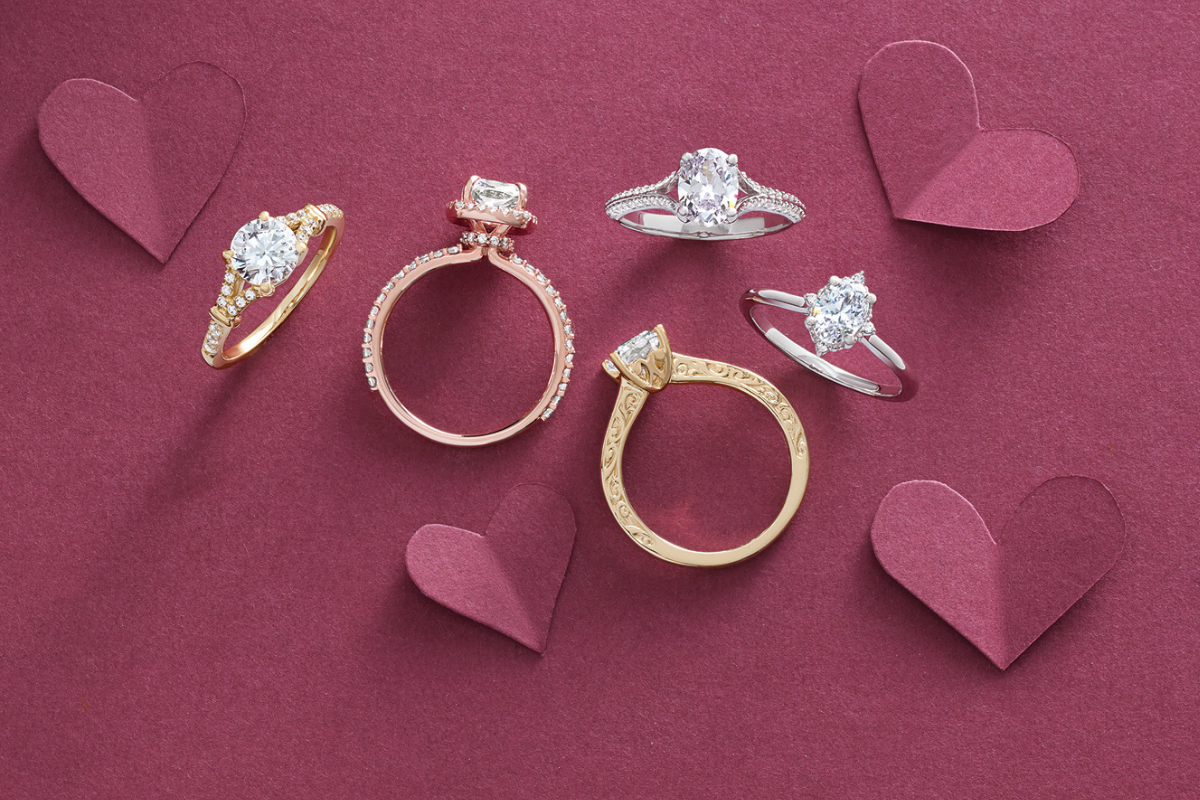 hidden halo engagement ring 