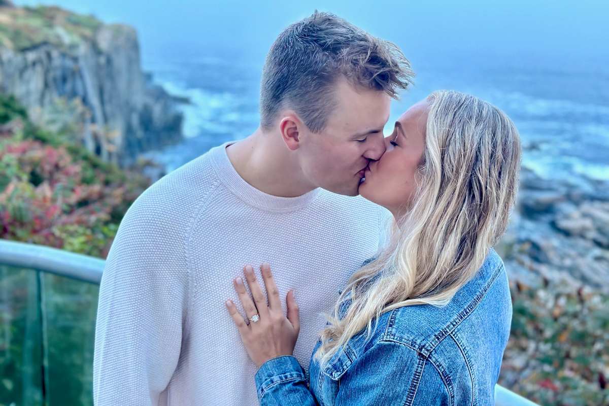 Three Stone Radiant Cut Engagement Ring 