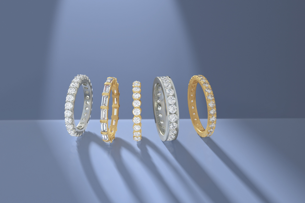 what is a half eternity wedding band 