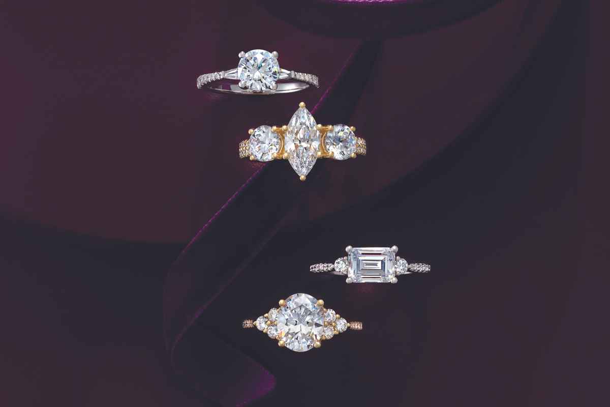 Unique engagement ring diamond shapes 