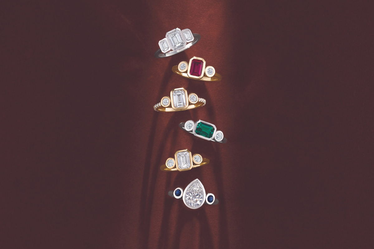 what is a bezel set engagement ring 