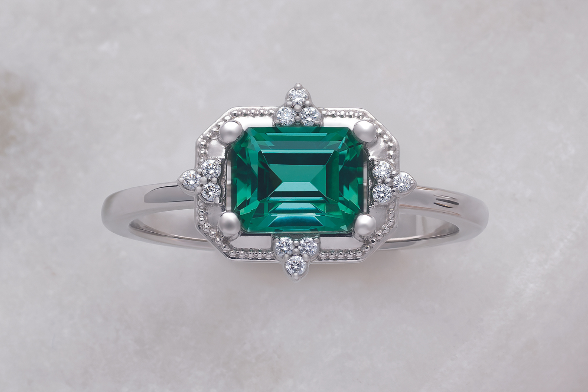 east west engagement rings