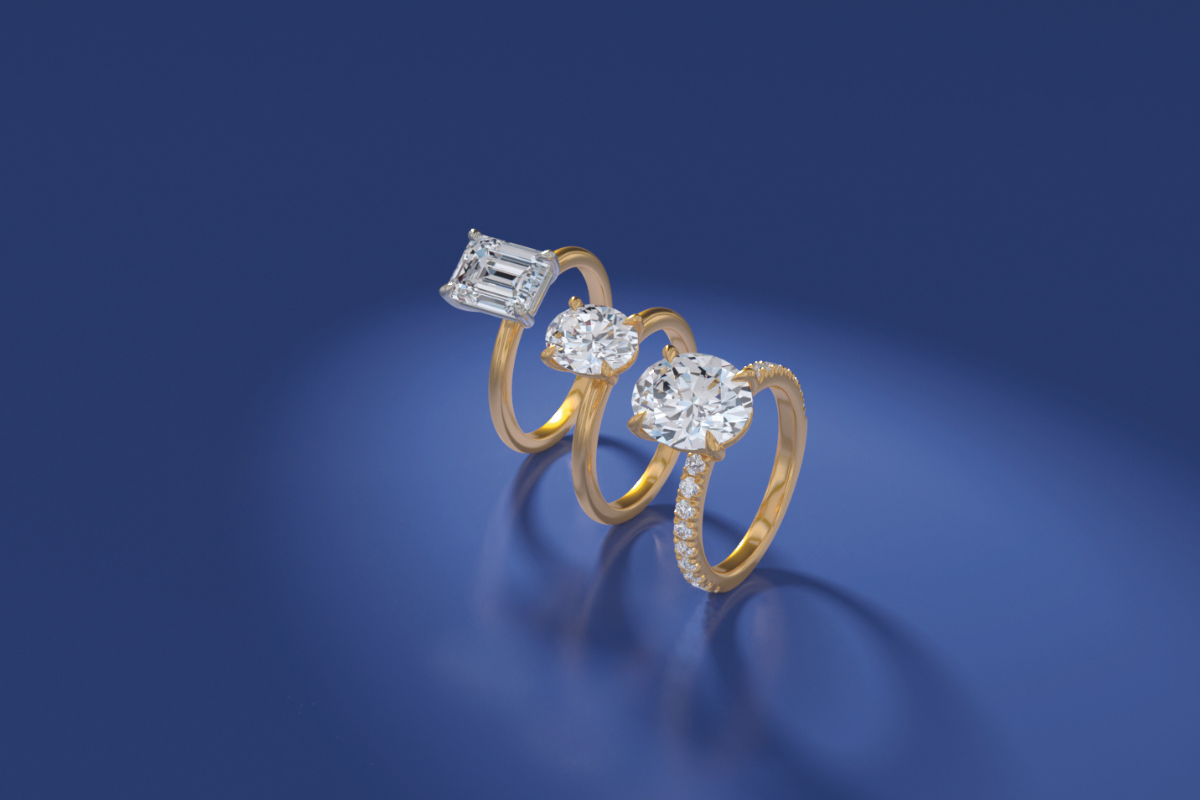 band style engagement rings 