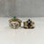 Owl men's band with contoured crown and black sapphire engagement ring set