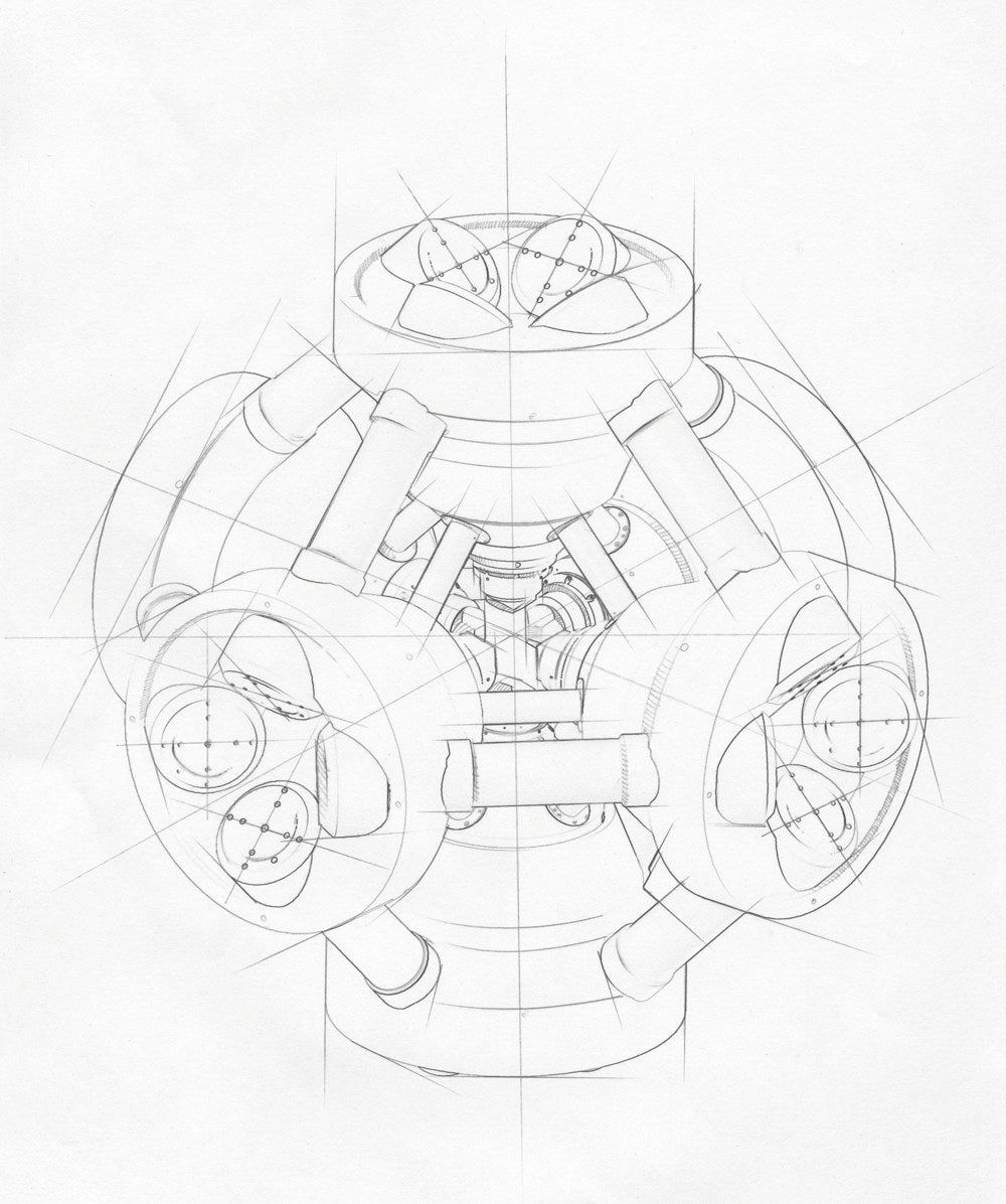 Soha Diamond Co. High Pressure High Temperature HPHT Cubic Press Illustration