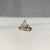 V shaped vintage inspired pear engagement ring