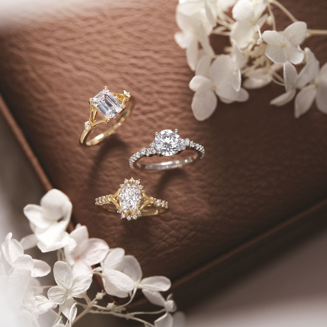 Celine Accented Solitaire Engagement Ring (setting only)