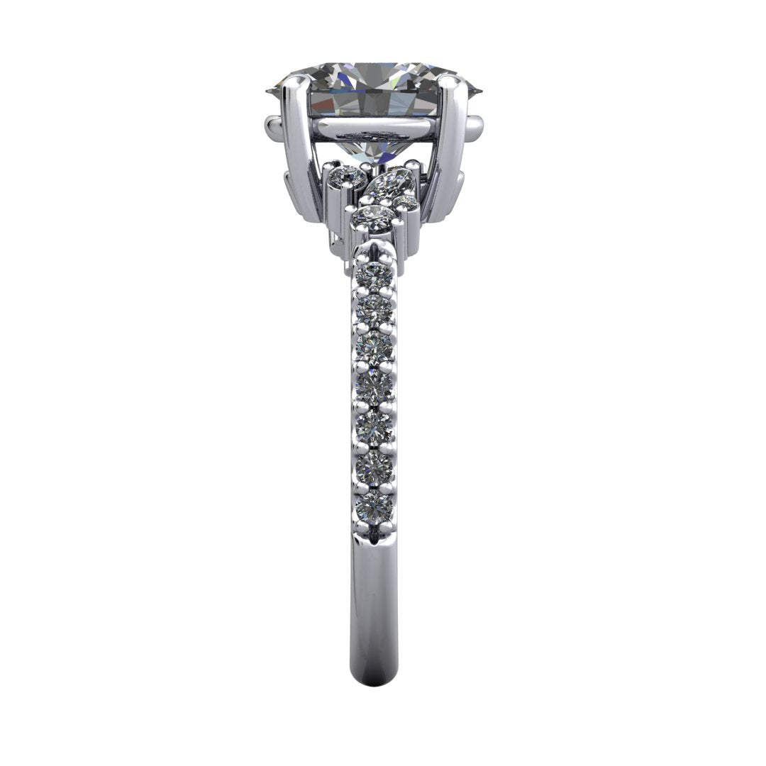 Celine Accented Solitaire Engagement Ring (setting only)