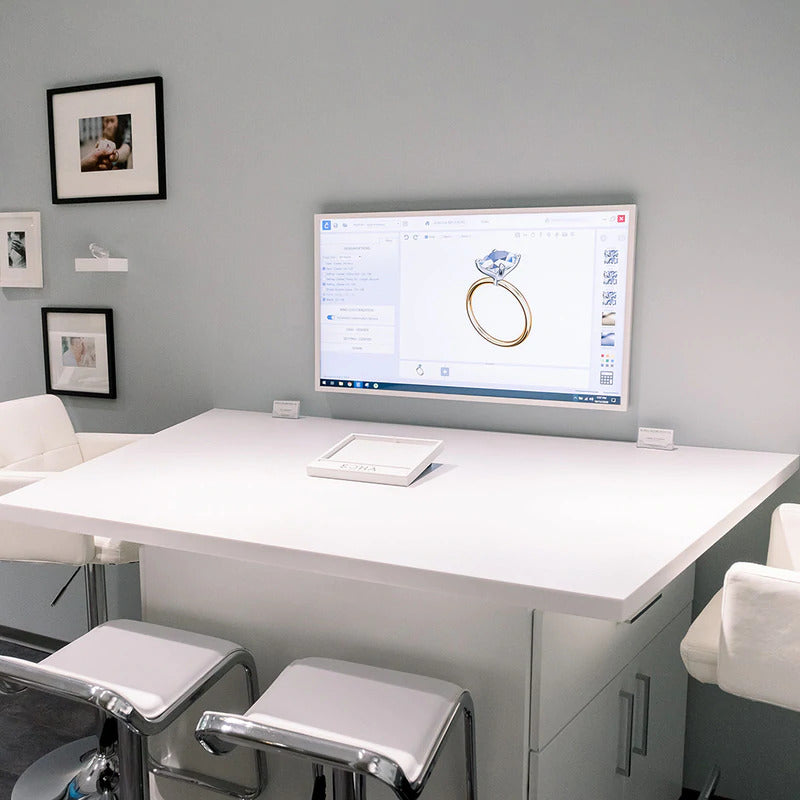 custom lab created diamond ring