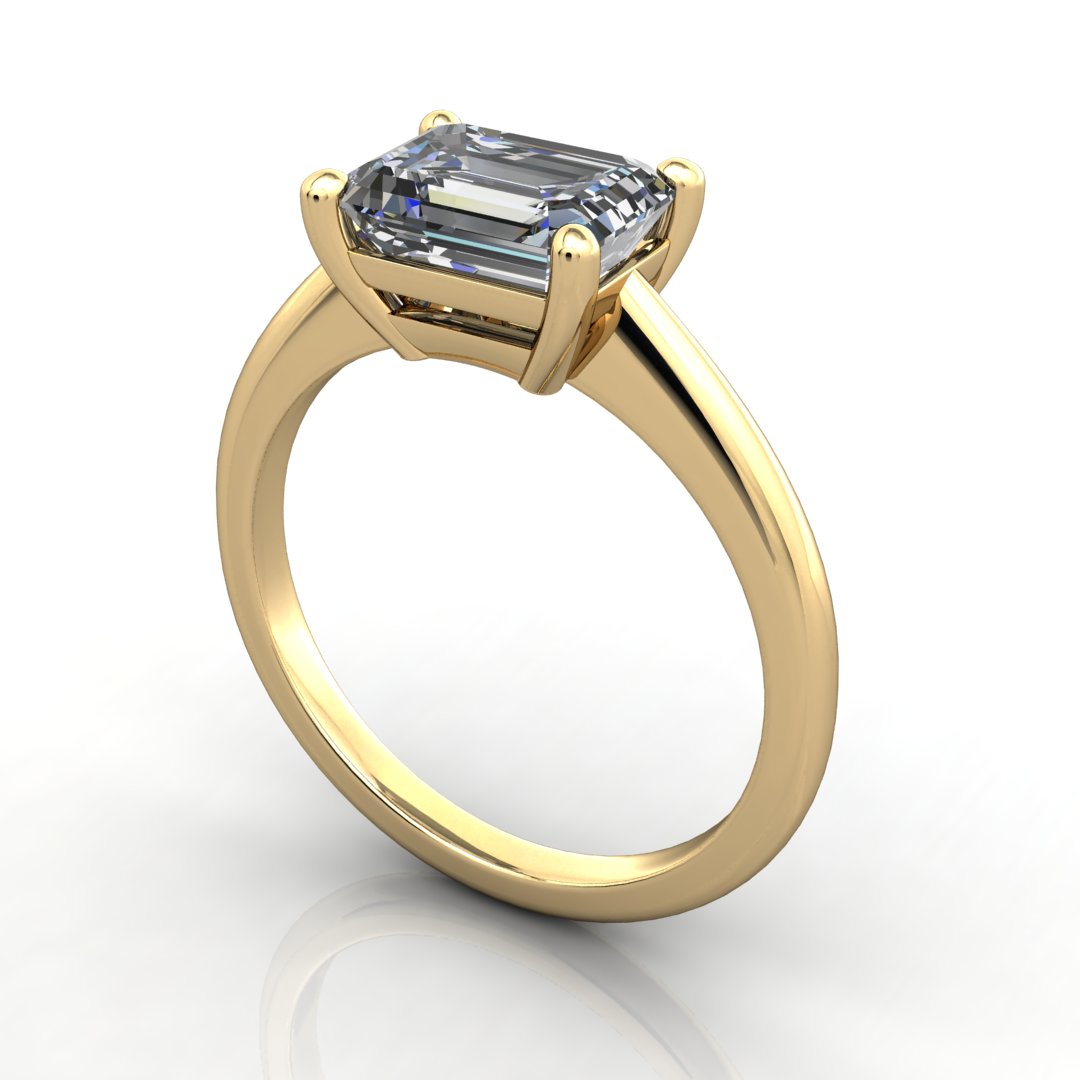 Kinsley East-West Solitaire Engagement Ring (setting only)