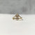 V-shaped pear diamond engagement ring in 14k yellow gold
