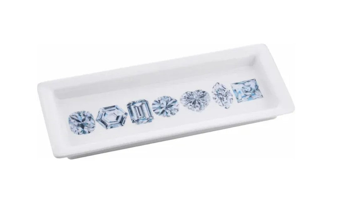 Rectangular Porcelain Jewelry Dish (Diamonds)