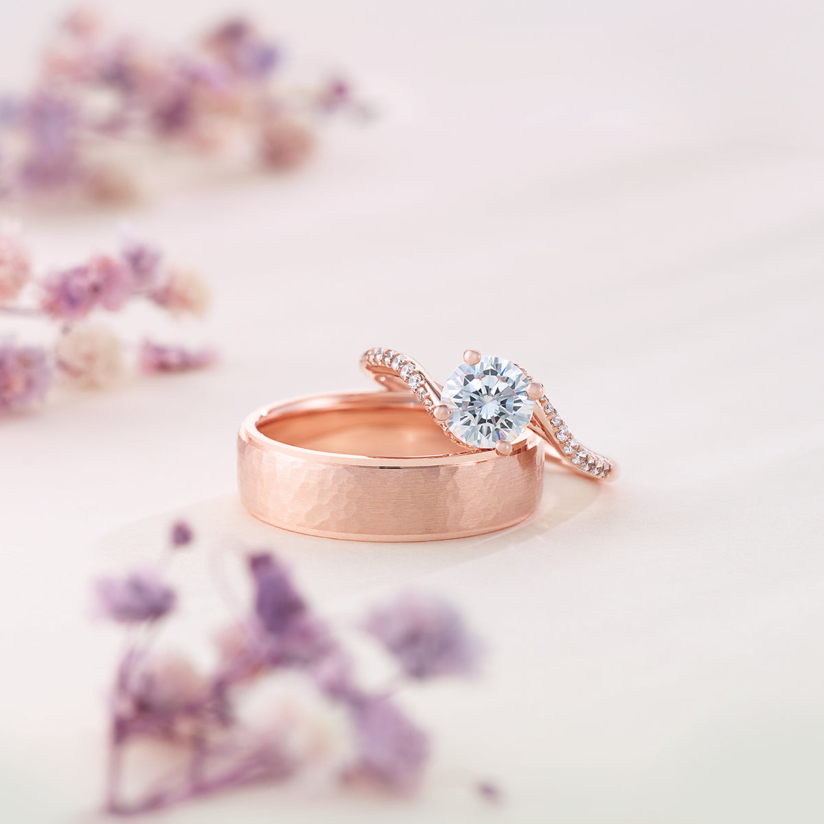 Wren Bypass Style Solitaire Engagement Ring (setting only)