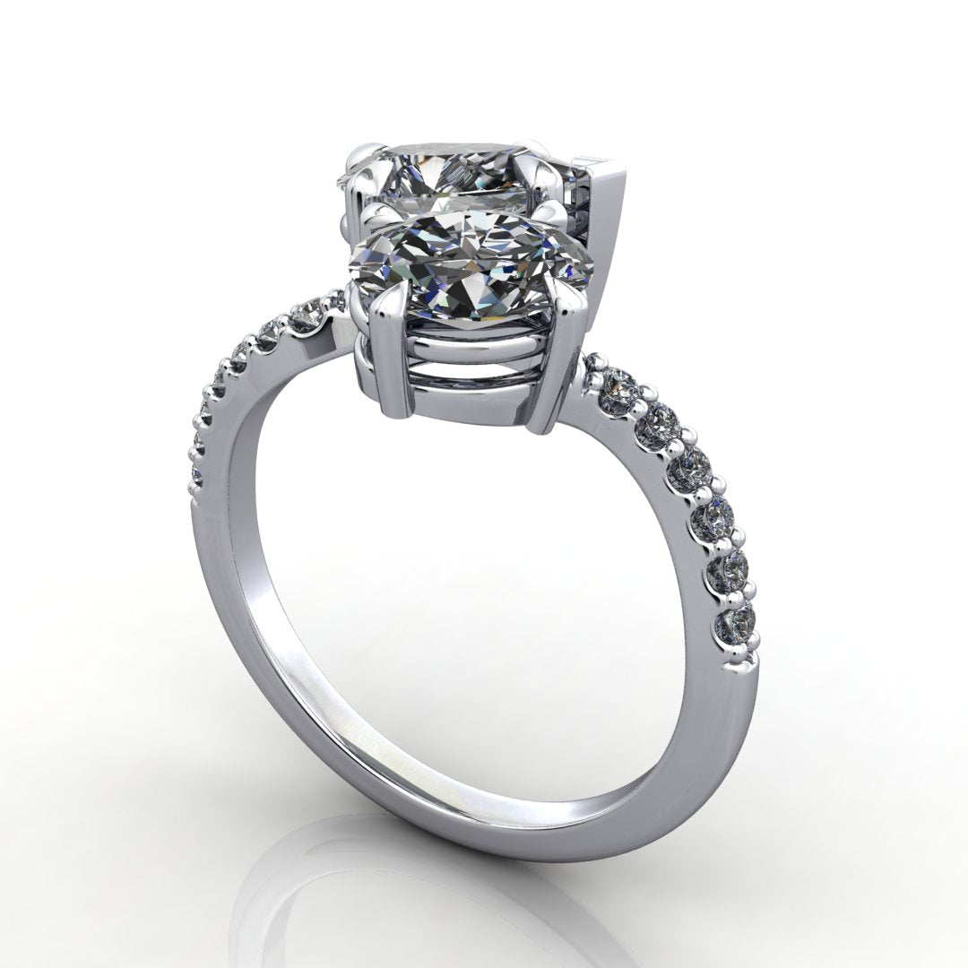 Daisy Two-Stone Toi Et Moi Engagement Ring (Setting Only)