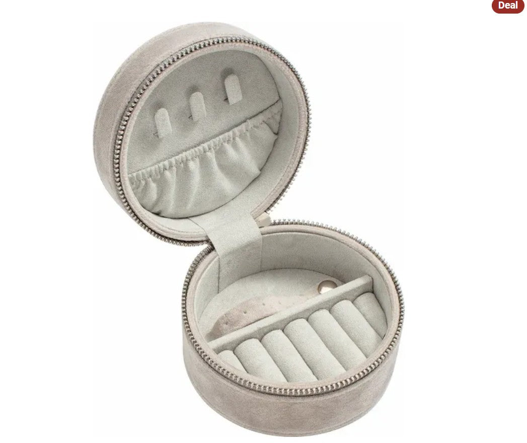 SOHA Round Velvet Jewelry Travel Case