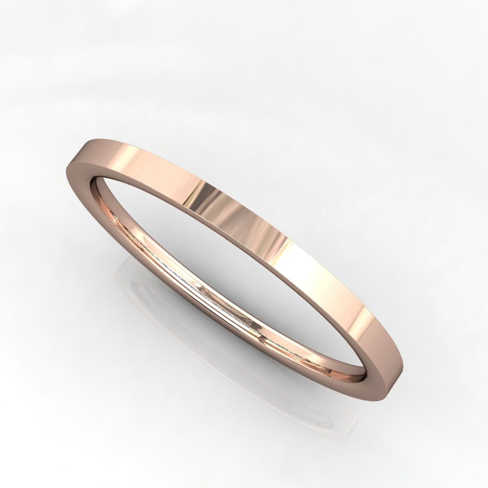 Flat comfort fit shop wedding band
