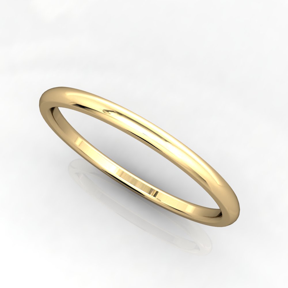 Comfort Fit Domed Wedding Band 1.5mm