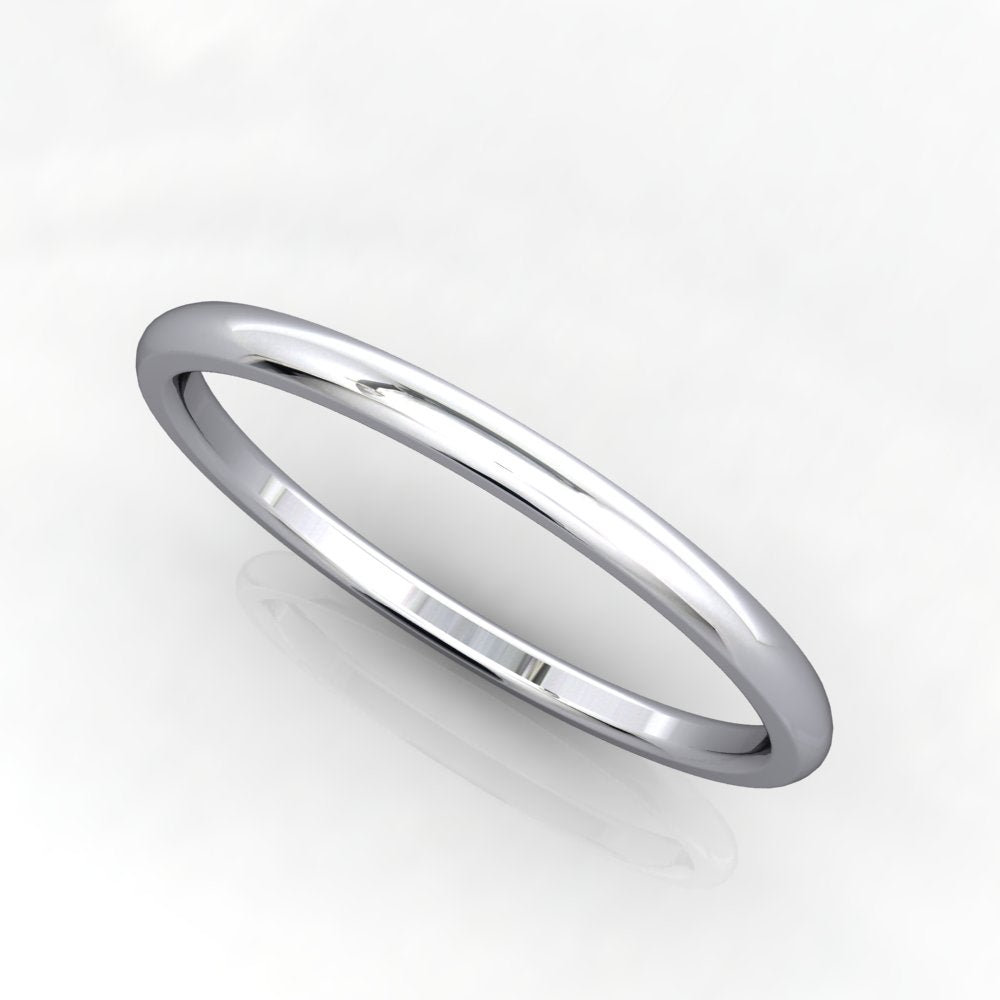 Comfort Fit Domed Wedding Band 1.5mm