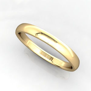 Comfort fit band 2.5mm yellow gold
