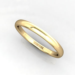 Comfort Fit Domed Wedding Band 2mm
