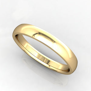 Comfort Fit Domed Wedding Band 3mm