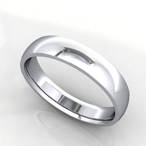 Comfort Fit Domed Wedding Band 4mm