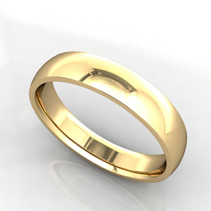 Comfort Fit Domed Wedding Band 4mm