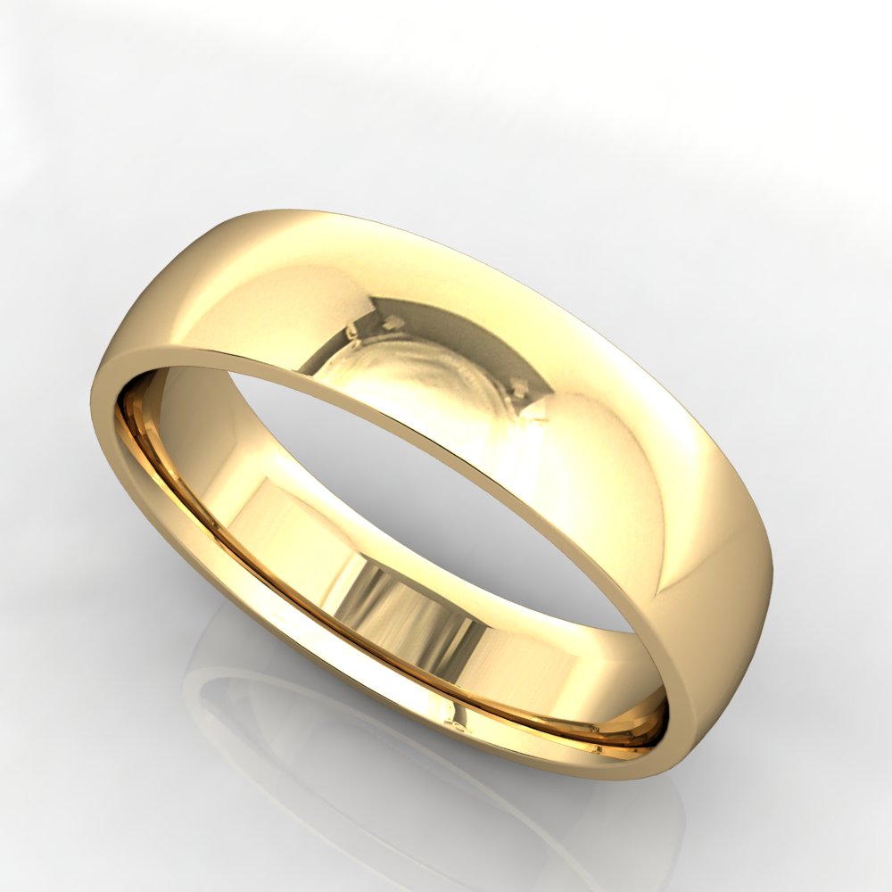 Comfort Fit Domed Wedding Band 5mm