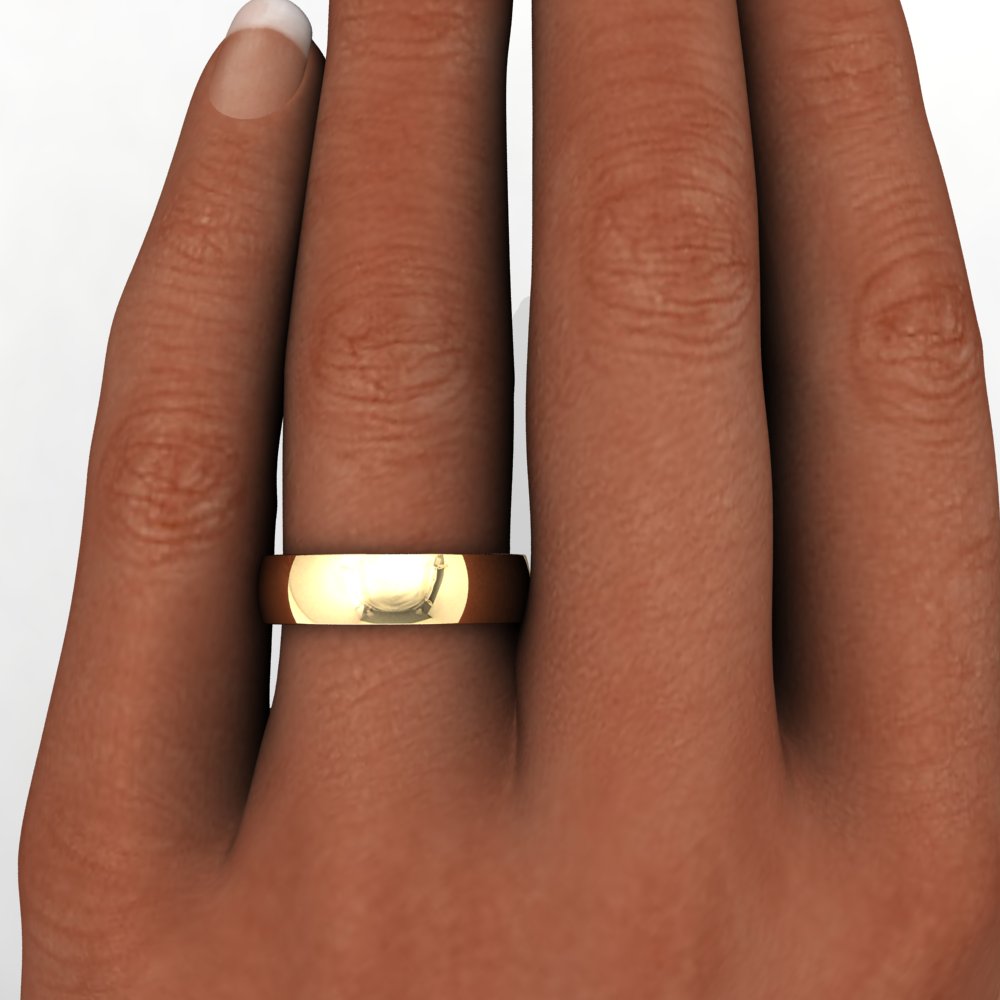 Comfort Fit Domed Wedding Band 5mm