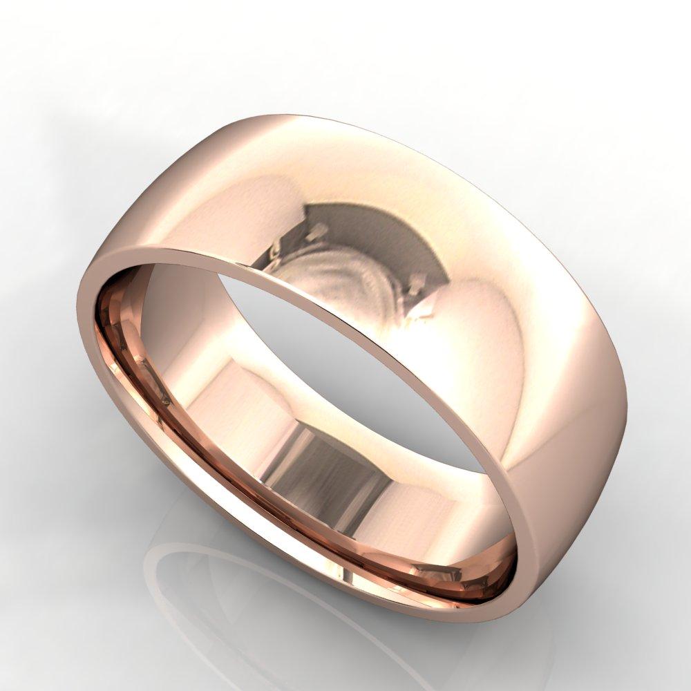 7mm Rose Gold Comfort fit band
