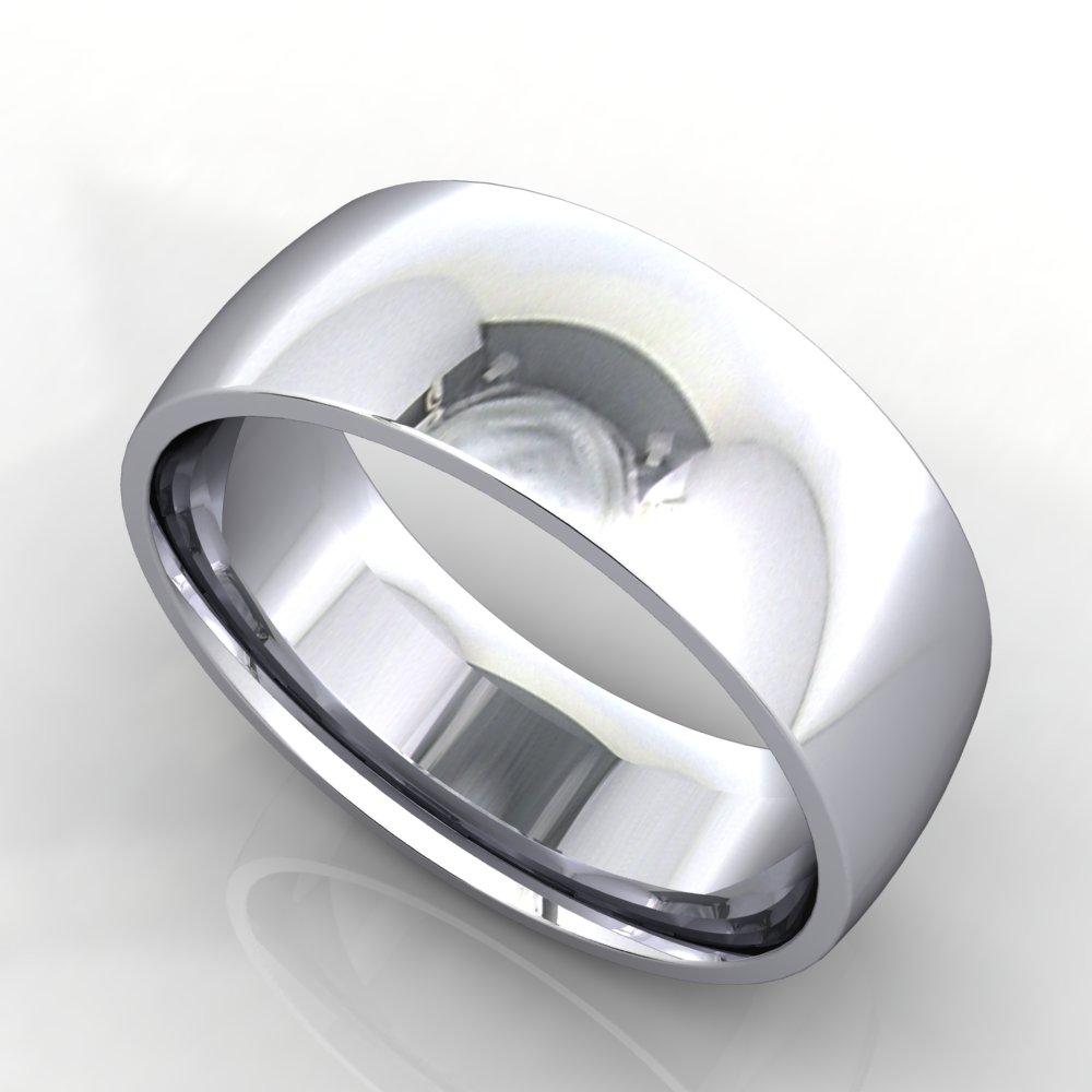 7mm Comfort Fit band white gold platinum