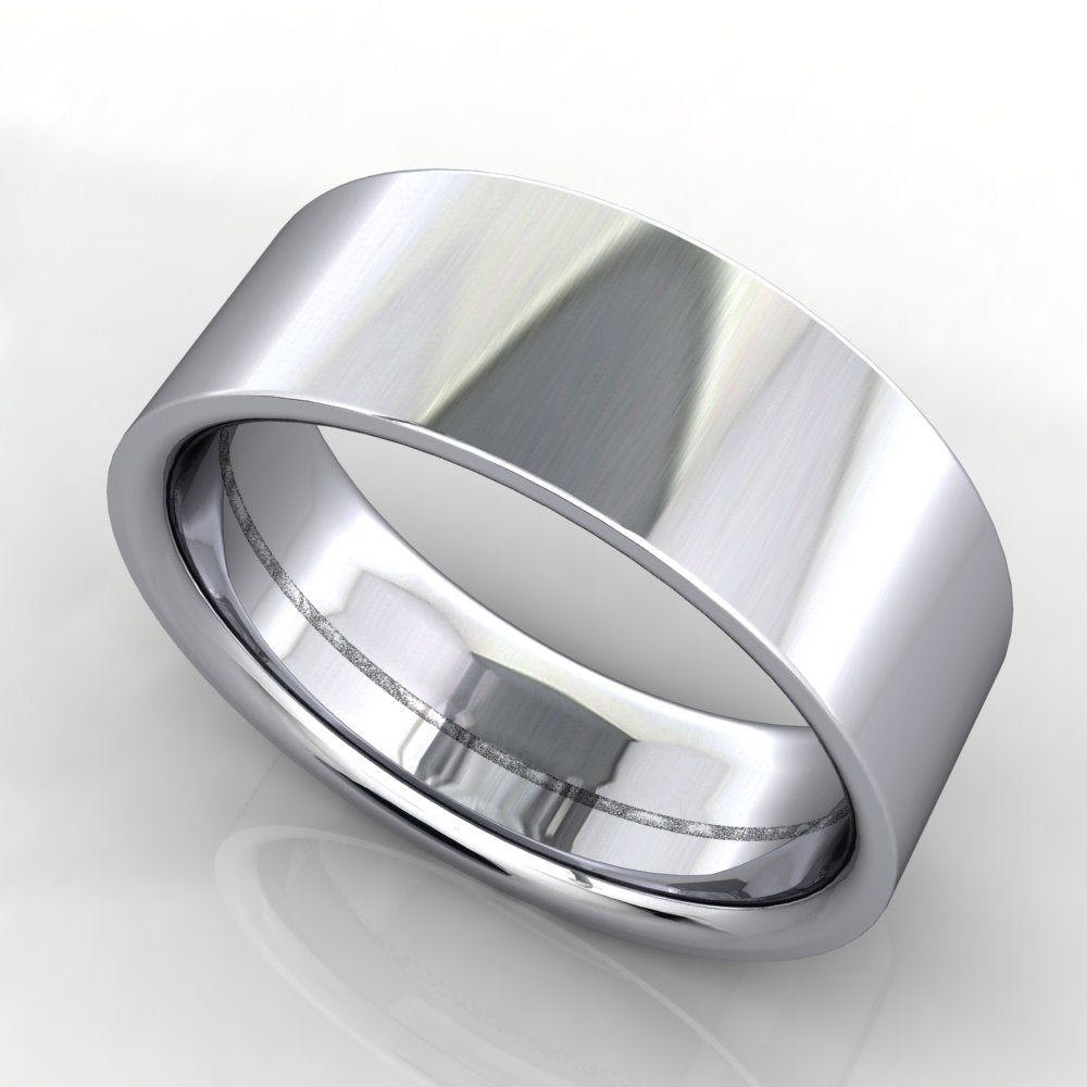 Comfort Fit Flat Wedding Band 7mm