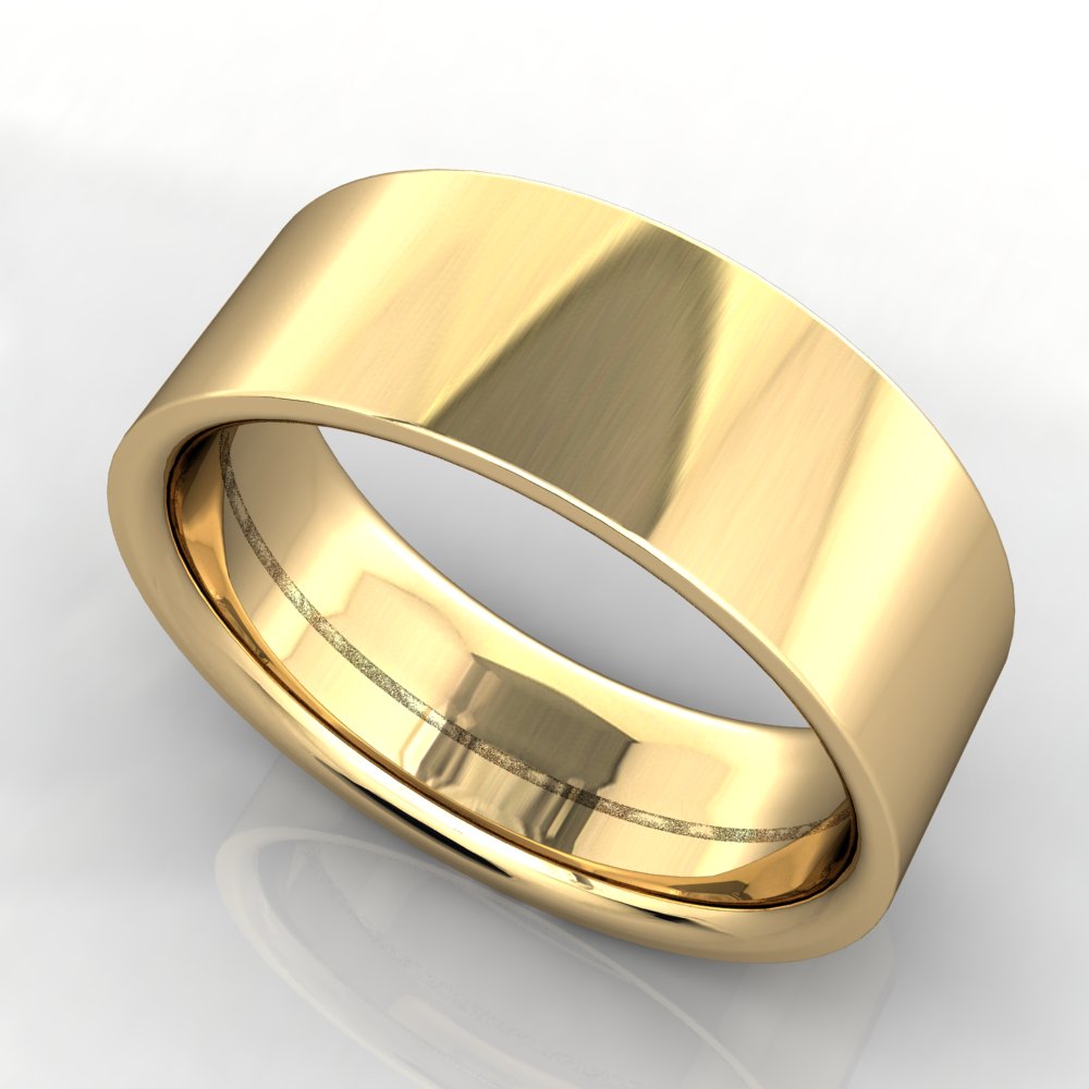 Comfort Fit Flat Wedding Band 7mm